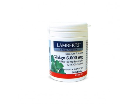 Lamberts Gingko Biloba 6000mg 30 comprimidos 