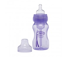 Dr Browns Wide Mouth Bottle 240 ml. Anti-Colic. Purple