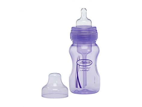 Dr. Browns Babyflasche Wide Mouth 240ml. Anti-Colic. Lila