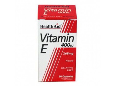 Saúde Aid Vitamina E Natural 400UI 60 cápsulas vegetarianas