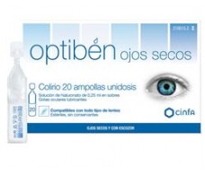 Optiben dry eye drops 20 single dose