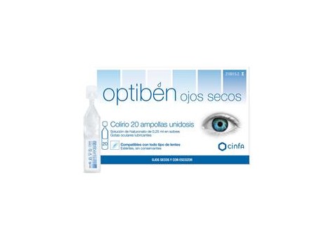 Optiben dry eye drops 20 single dose