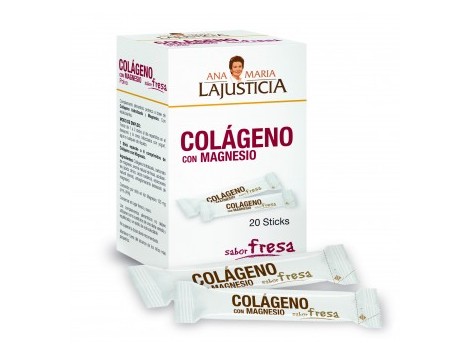 Ana Maria LaJusticia Colágeno con Magnesio Sabor Fresa 20 Sticks