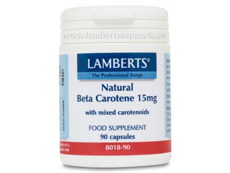 Lamberts Natural Beta caroteno 15 mg 90 cápsulas