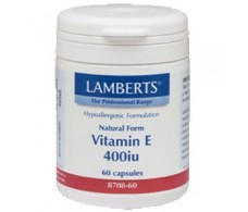 Lamberts Vitamina E 400 ui. Natural. 180 cápsulas. Lamberts