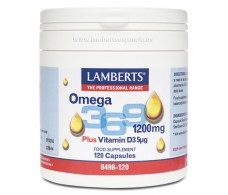 Lamberts Omega 3,6,9 1200mg. más vitamina D3 (5 μg) 120 cápsulas 