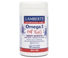 Lamberts omega 3 for children 100 chewable capsules flavored berries.