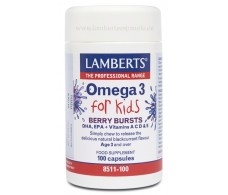 Lamberts omega 3 para niños 100 cápsulas masticables sabor frutos del bosque.