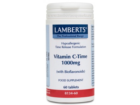 Lamberts Vitamina C 1000 mg 60 comprimidos de liberación sostenida.