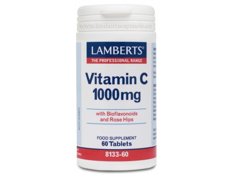 Lamberts Vitamin C 1000mg. with bioflavonoids and rose hips 60 tablets.