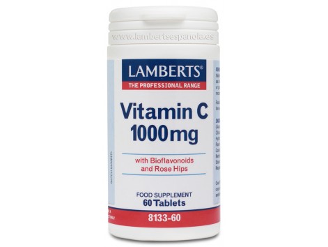 Lamberts Vitamina C 1000 mg 60 comprimidos de libertação prolongada.