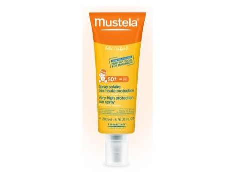 Mustela Sun Protection Face & Body Spray SPF50 200ml. Mustela Sun Protection Face & Body Spray SPF50 200ml.