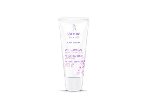 Creme fralda Weleda Bebê Derma White 50 ml Malva.