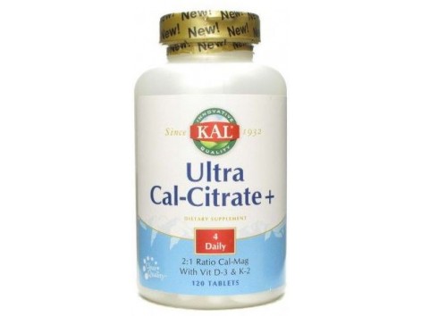 KAL Ultra Cal-Citrate + K2 120 comprimidos