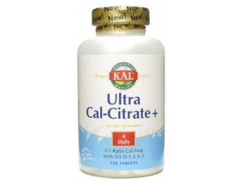 KAL Ultra Cal-Citrato + K2 120 comprimidos