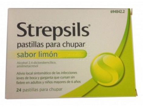 Lemon Strepsils Lutschtabletten 24 (Zucker)