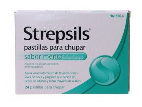 Strepsils menta  24 pastillas para chupar 