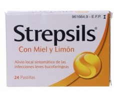 Honig und Zitrone Strepsils Lutschtabletten 24