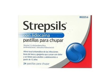 Lidocaína Strepsils pastilhas 24