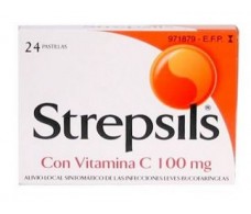 A vitamina C Strepsils losango 24