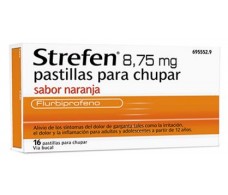 Strefen 8,75 mg de laranja com sabor pastilhas 16