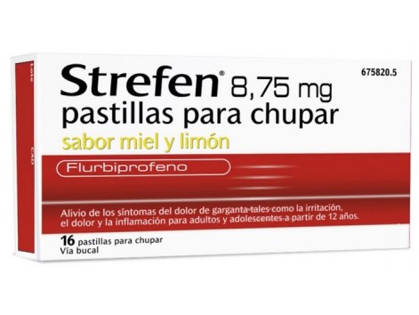 Strefen 8,75 mg sabor Miel limón 16 pastillas para chupar 