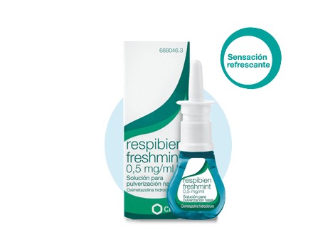 Respibien freshmint solução nasal 15 ml de 0,5 mg / ml.