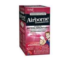 Defesas imunitárias Airborne 64 tabletes mastigáveis Bagas