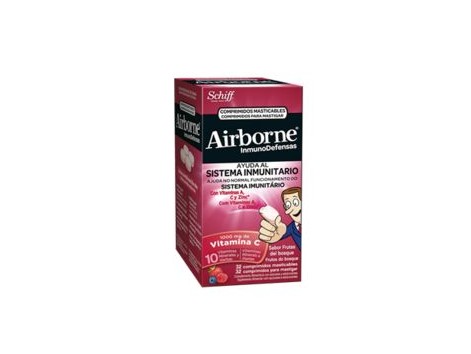 Defesas imunitárias Airborne 64 tabletes mastigáveis Bagas