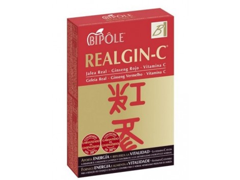 Bipole Realgin C (Ginseng, geléia real, vitamina C) 20 blisters