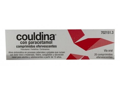 Couldina with paracetamol 20 effervescent tablets