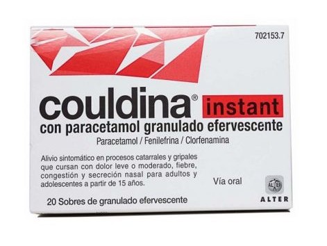 Sofort Couldina mit granulierten Brause Sachets Paracetamol 20