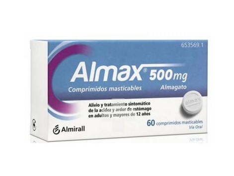 Almax 500 mg 48 Chewable Tablets