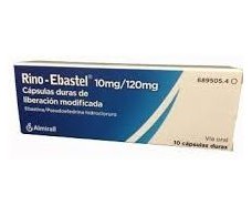 Rino Ebastel 10 mg / 120 mg 10 hard capsules.