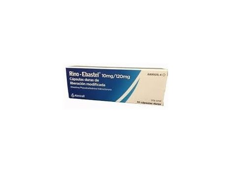 Rino Ebastel 10 mg / 120 mg 10 hard capsules. Rino Ebastel 10 mg / 120 mg 10 hard capsules.