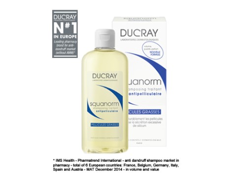 Ducray Squanorm dandruff shampoo, fat 200ml.