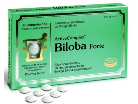 Activecomplex Biloba Forte 60 comprimidos. Pharma Nord