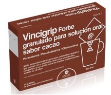 Vincigrip Forte 10 envelopes granulado para solução oral sabor de cacau