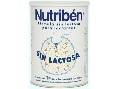 Nutribén Sin lactosa 2 para bebés de 6 meses con intolerancia a la lactosa