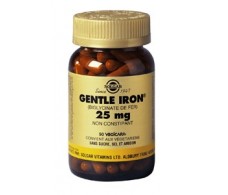 Solgar Gentle Iron. Hierro Bisglicinato 20mg. 90 cápsulas