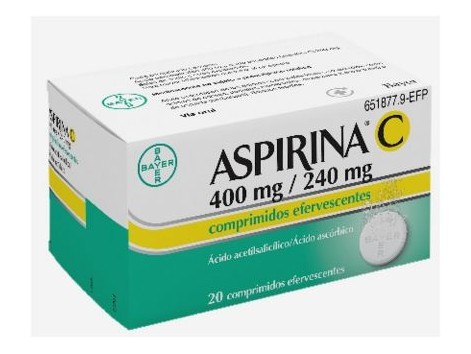 Aspirina C 400 mg/240 mg 20 comprimidos efervescentes 