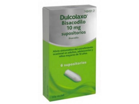 Dulcolaxo Bisacodyl 10 mg 6 Suppositories