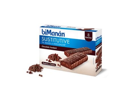 Bimanan Sustitutive Barrita de Chocolate Fondant 8 unidades