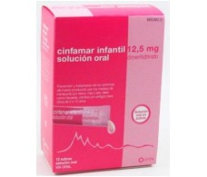 Crianças cinfamar 12,5 mg solução oral 12 saquetas