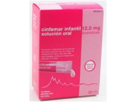 Cinfamar infantil 12,5 mg solución oral 12 sobres