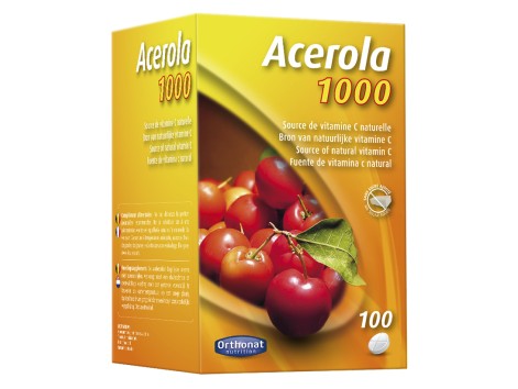 Orthonat Acerola 1000mg Natural (vitamina C )100 comprimidos.