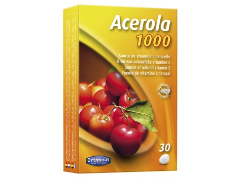 Orthonat Acerola 1000mg Natural (vitamina C) 30 comprimidos.
