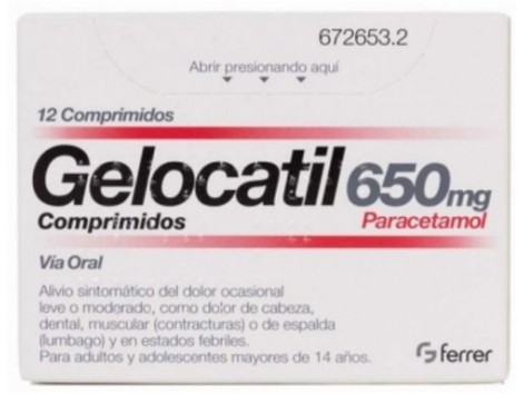 Gelocatil 650 mg 12 tabletok