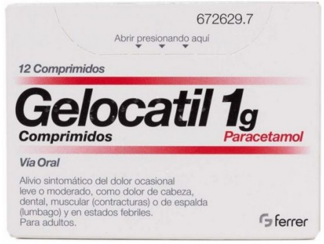 Gelocatil 1g 10 comprimidos