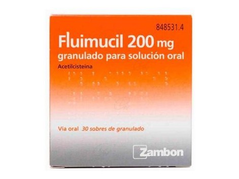 Fluimucil 200 mg granulado para solución oral 30 sobres